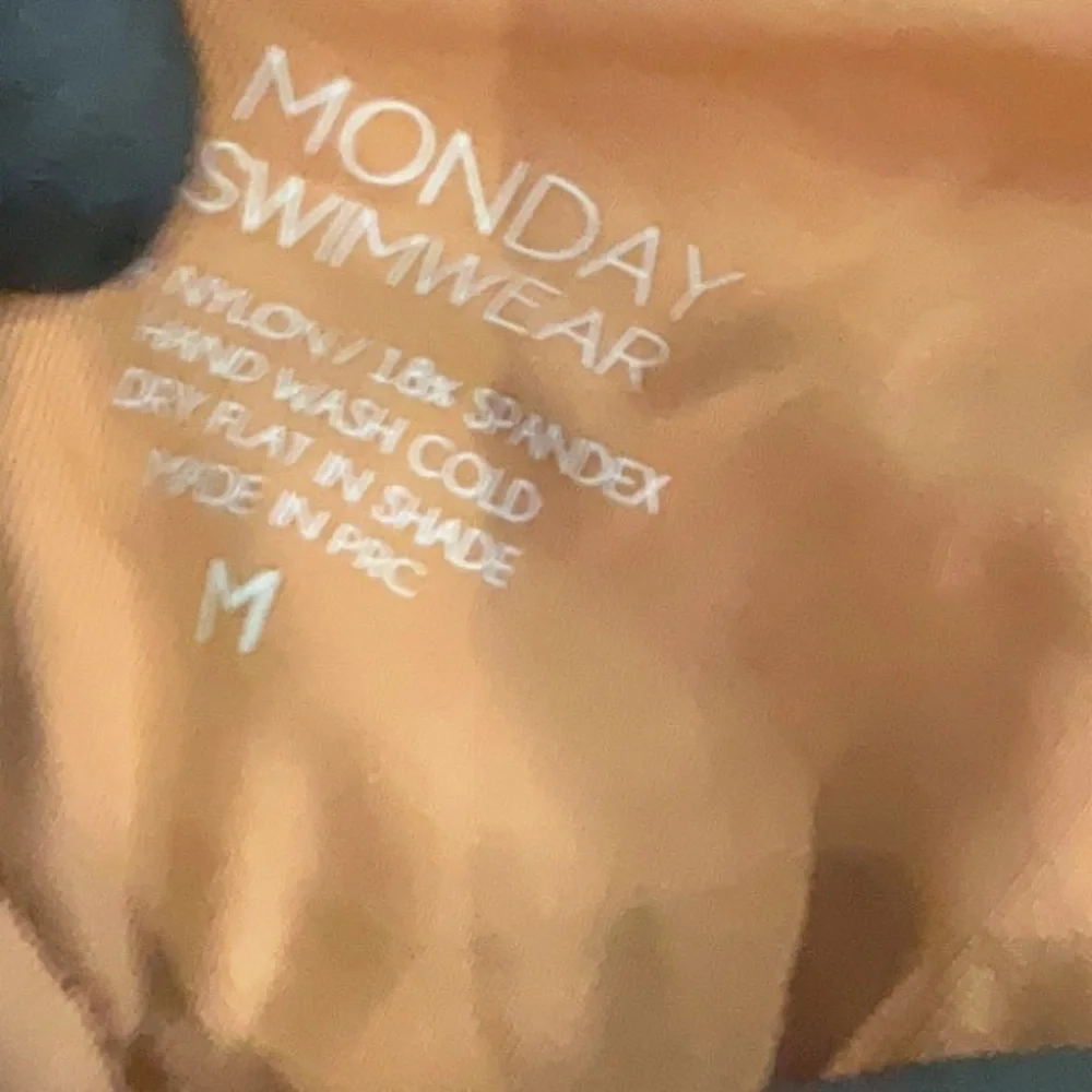 Monday Swimwear Tan Nude String Bikini Two Piece Set Size Medium